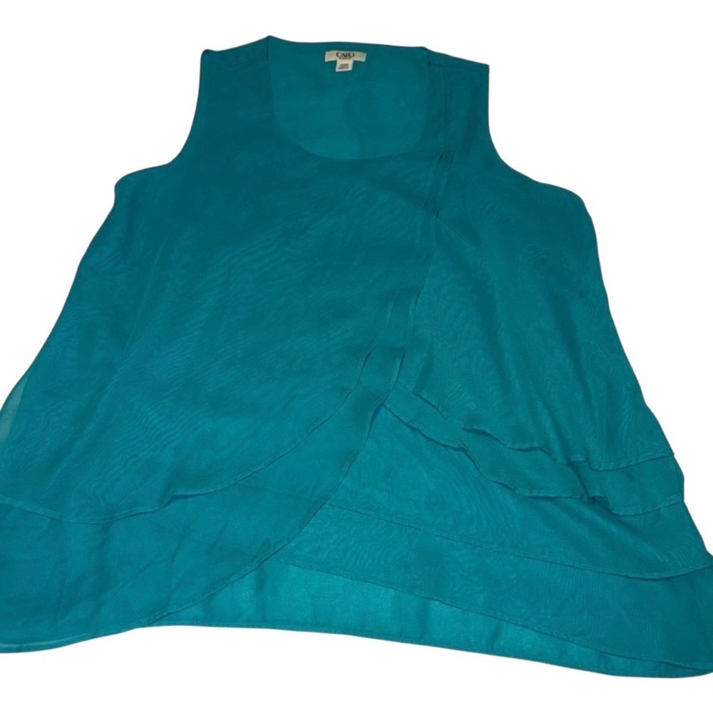Cato Vibrant Blue Green Layered Tank Top